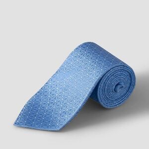 Eton Light blue Flower Silk Tie 100% Silk